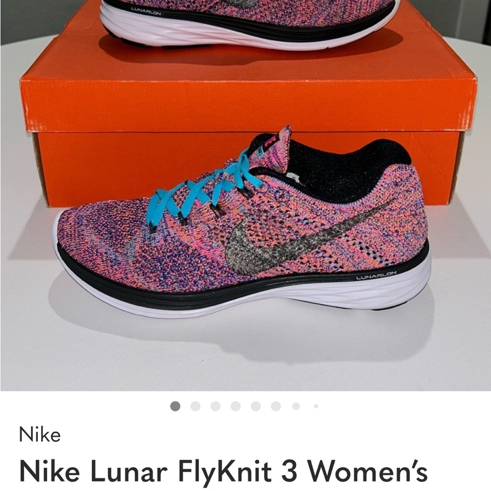 Nike Lunar FlyKnit 3 Women's Shoes - Pink and Blue.. no box… EUC